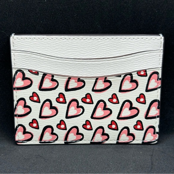 Kate Spade New York Morgan Heart Print Card Holder Cream Multi - Picture 8 of 9